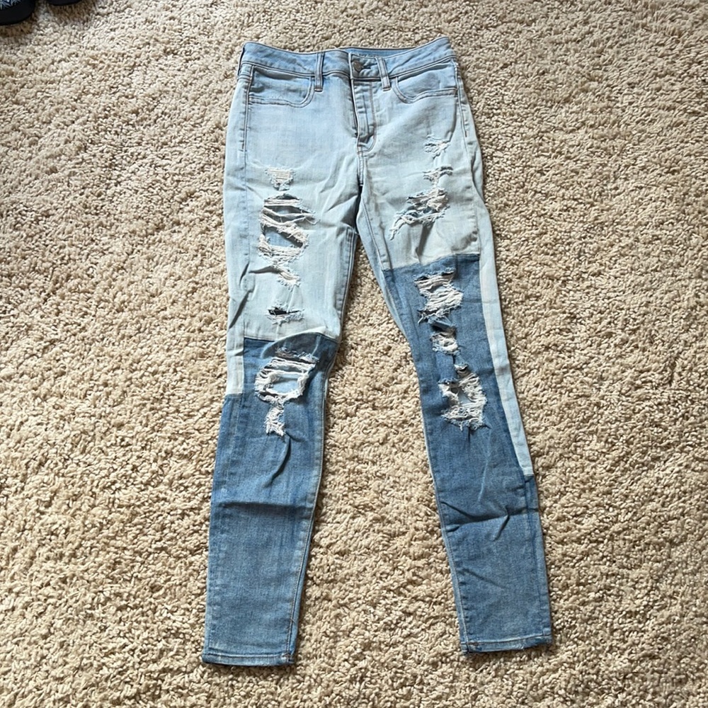 American Eagle two tone jeans